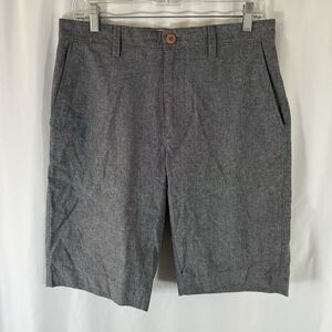 J Crew Rivington Shorts Men's 30W Grey Flat Front 100% Cotton Pockets